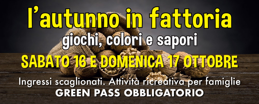 l’Autunno in fattoria  giochi, colori e sapori. Sabato 16 e domenica 17 ottobre